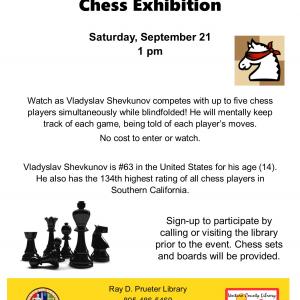 Prueter - Simultaneous - Blindfolded Chess Exhibition